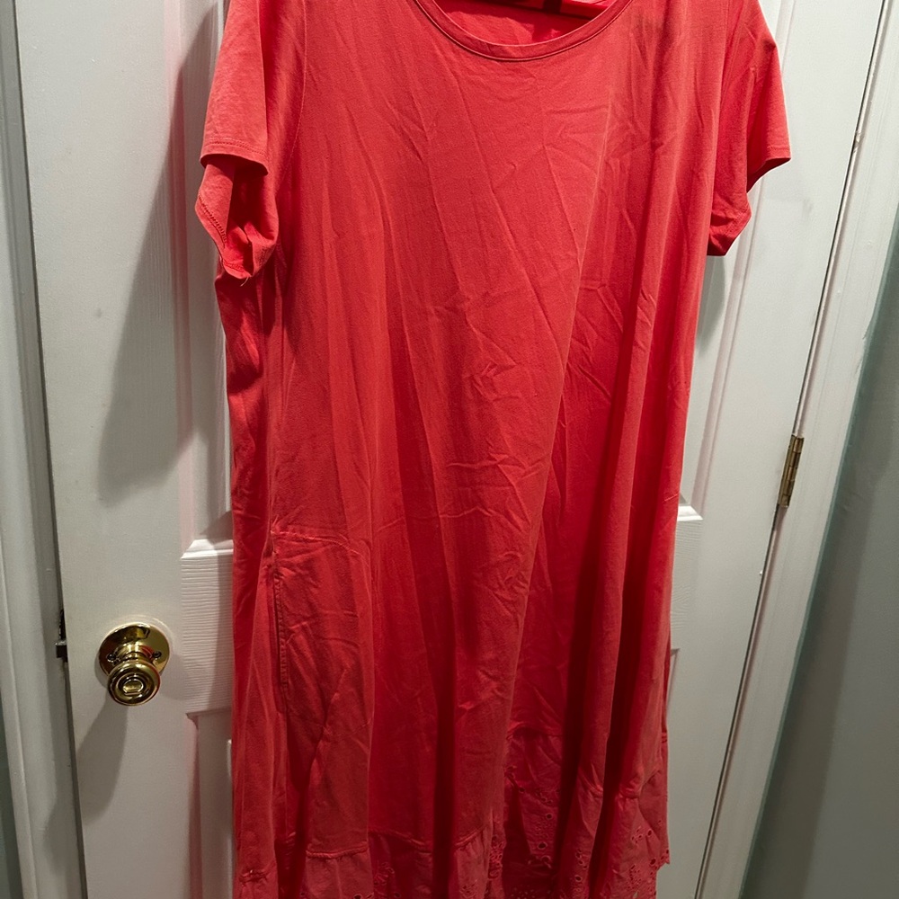 LOGO Vibrant Coral Pink Dress